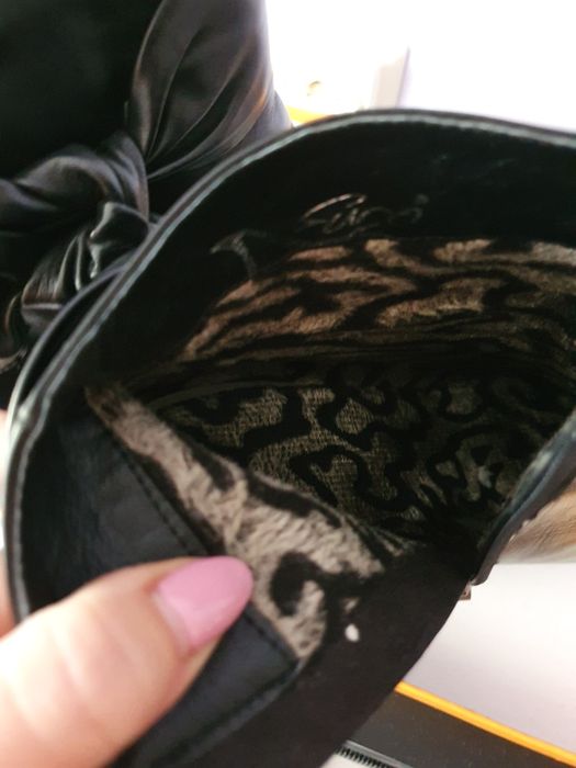 Botine piele naturala imblanite