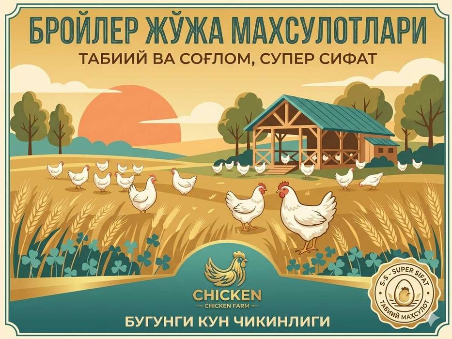 Броллер жўжалар сотилади