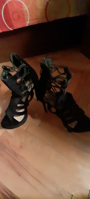 Дамски сандали официални черни