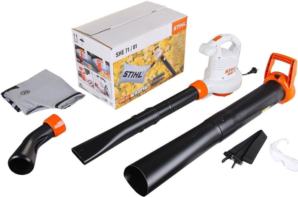 Всасывающий измельчитель STIHL SHE 71 (воздуходувка, садовой пылесос)