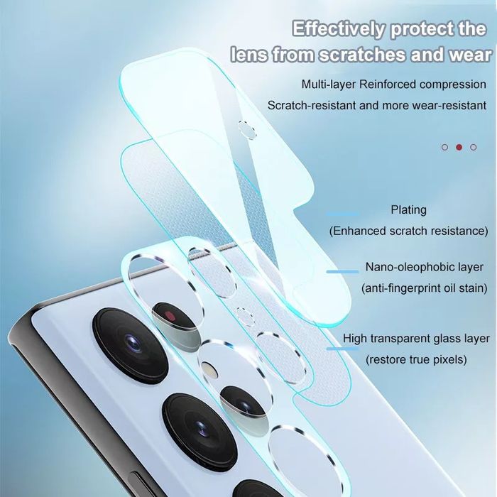 Samsung Galaxy S22 Ultra Plus + Стъклен протектор камера твърдо стъкло