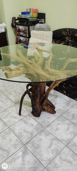 Трапезна маса от корен със два плота ПРОМОЦИЯ