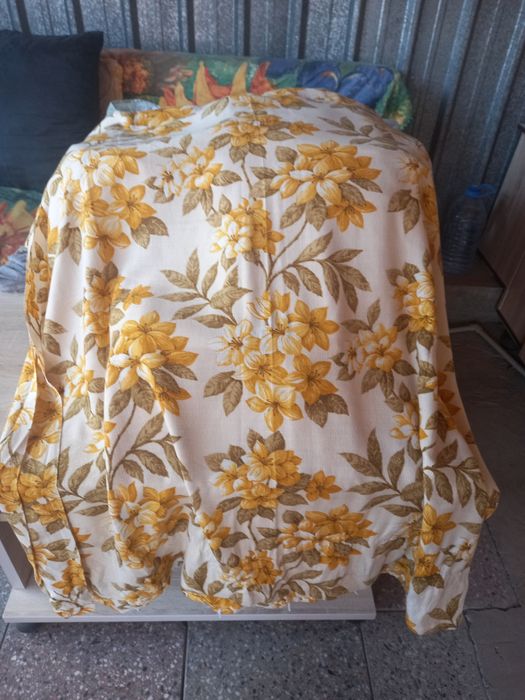 Покрывало 240×210, шторы на дачу