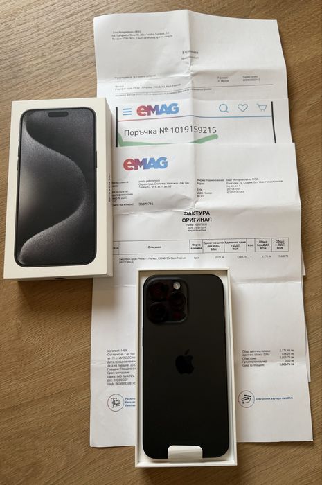 Iphone 15 Pro Max 256GB Black 5G 24м. ЕМАГ