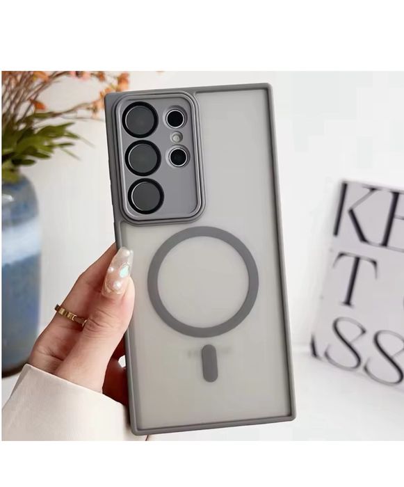 Samsung S23/S24/S25/PLUS/ULTRA Husa Magsafe Spate Mat Margine Silicon