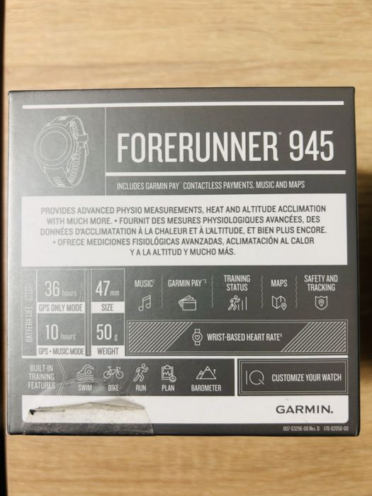 Смарт-часы Garmin Forerunner 945 черный