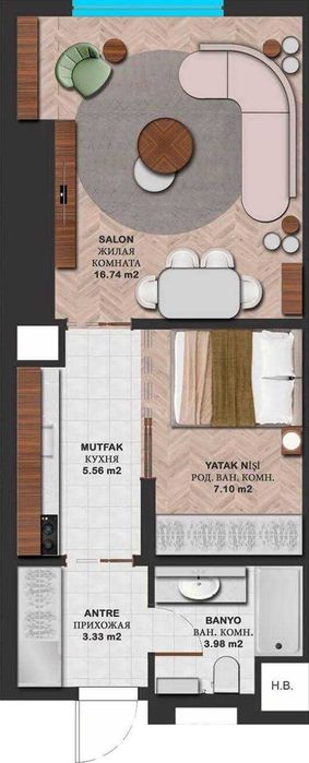 продается 2/22/51
новостройка 
ЖК "Nest one"