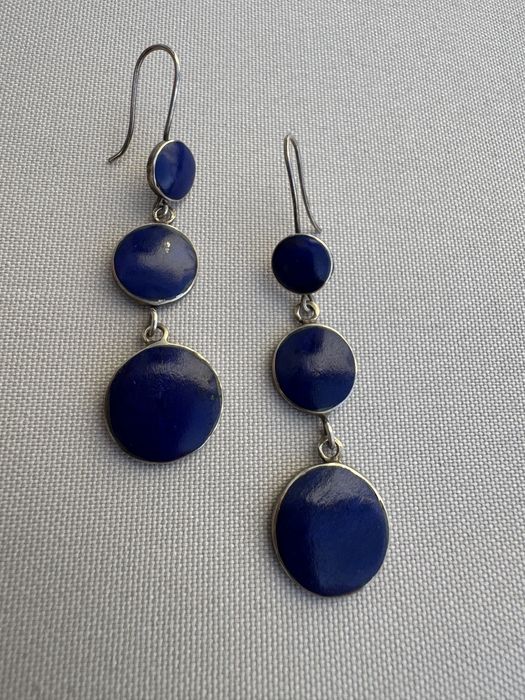 Cercei din argint si lapis lazuli