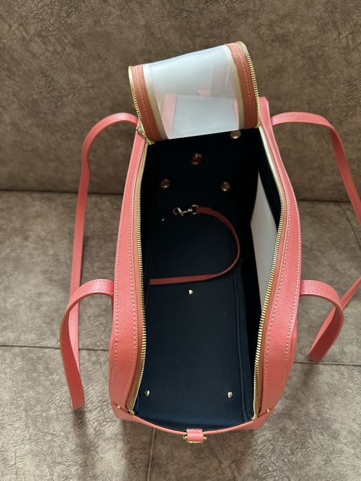 Кучешка чанта от естествена кожа