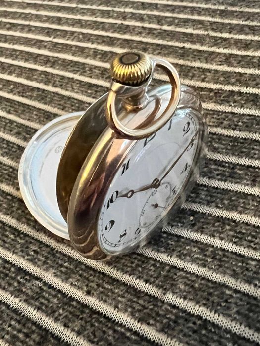 Ceas vechi de buzunar Revue carcasa argint 1920