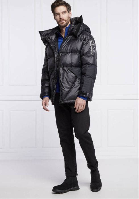 Мъжко яке EMPORIO ARMANI black puffer JACKET  Size L ! ОРИГИНАЛ!