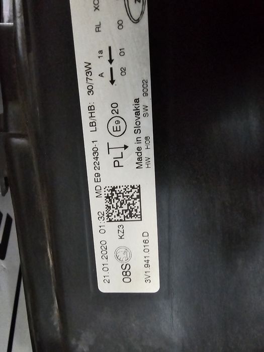 Far dreapta crystal lighting Skoda Superb 3 dupa 2019 cod 3V1941016D