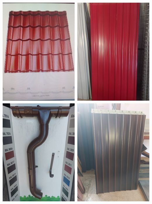 Teava, tabla cutata, sipca gard, acoperis