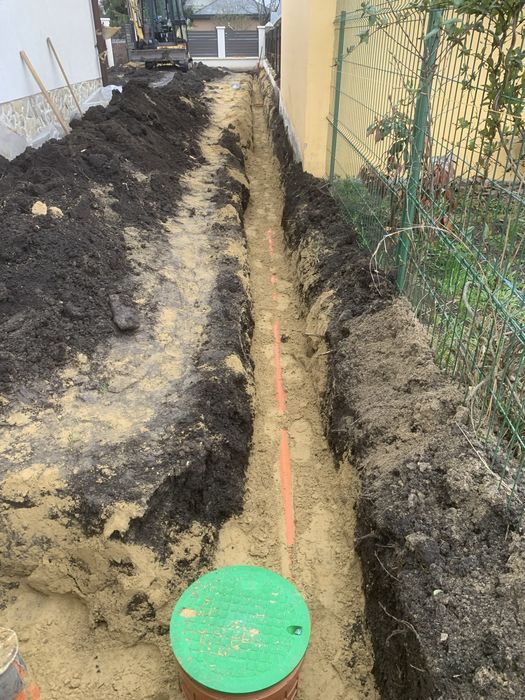 Montaj fose septice cu 3 etape de filtrare şi dren,Instalații sanitare