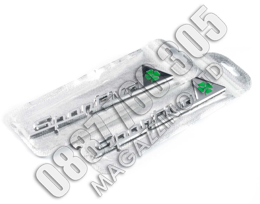 Емблеми за Калник Alfa Romeo Sportiva за Жулиета Хромирани Черен Мат