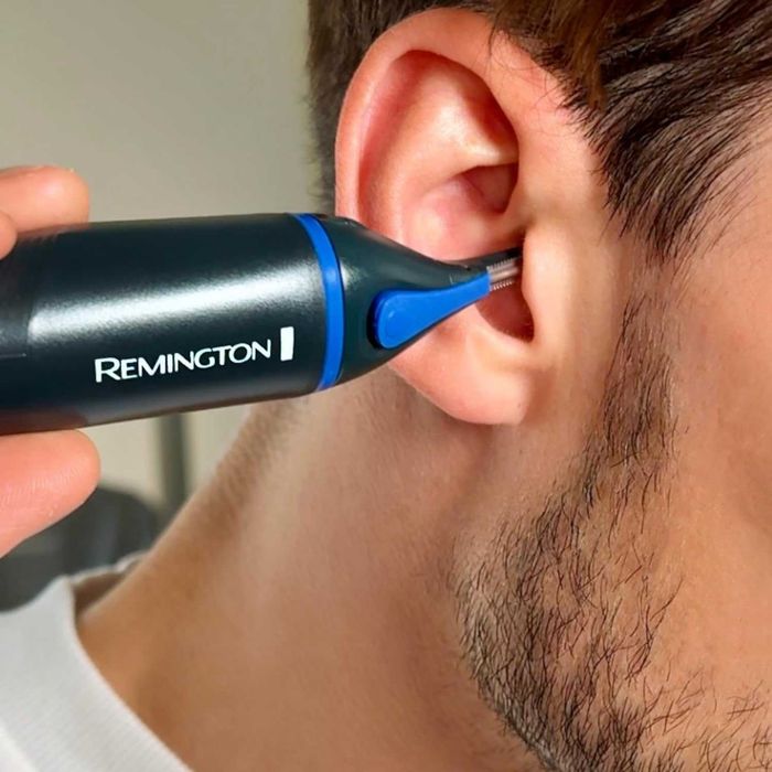 Тример Remington за мъже, за нос, уши и вежди, ротационен тример, два гребена, водоустойчив, с батерии, безжичен - NE3850