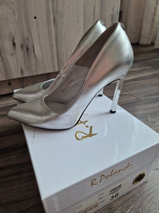 Обувки на ток от естествена кожа R.Polanski