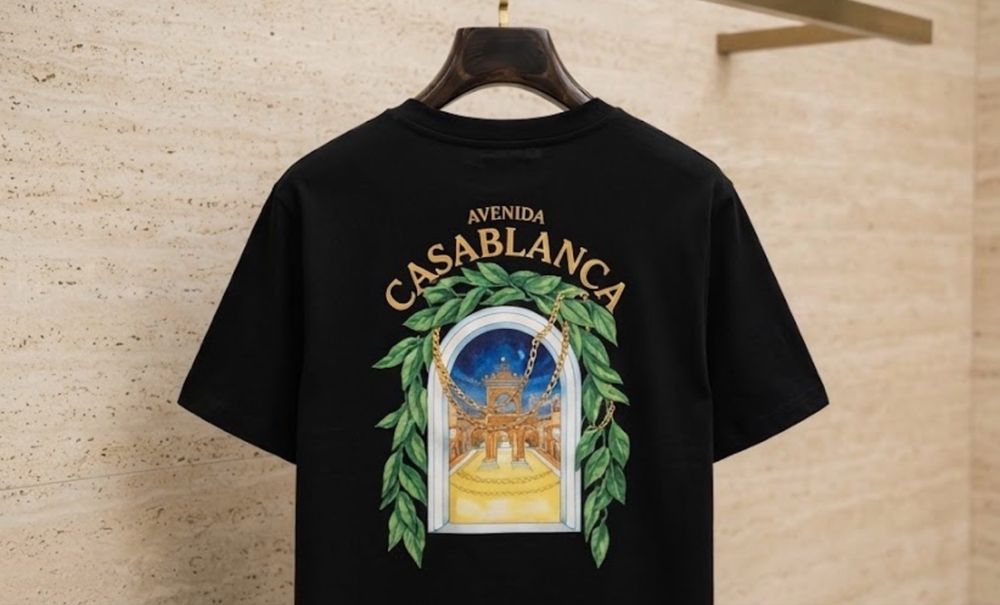 Tricou Casablanca Negru / Avenida / Calitate Premium