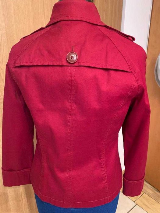 Sacou/haina scurta C&A rosu-grena versatila mar S/M NU Zara Mango H&M