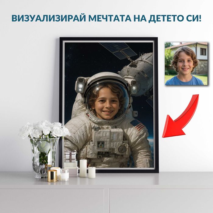 Портрет по снимка – Персонализиран подарък в рамка/канаваца