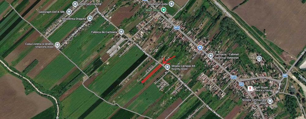 Teren intravilan de vanzare Comuna Joita