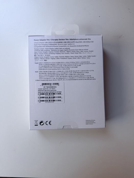 Încărcător Samsung Trio 65W ,Samsung S26 Ultra – Nou, Sigilat!