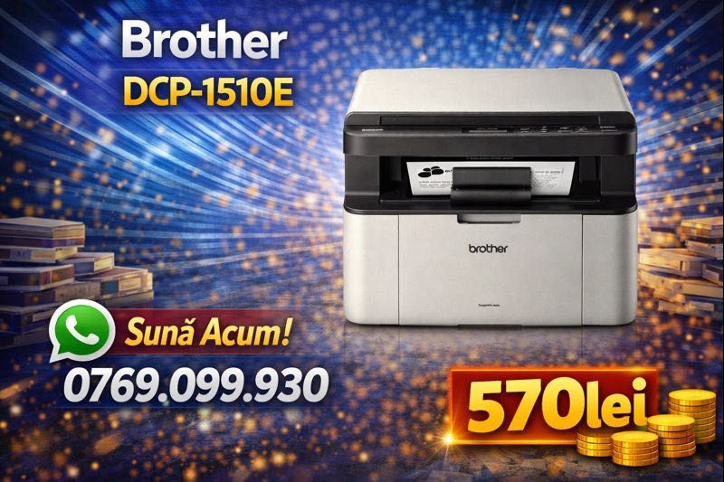 Imprimantă multifuncțională laser mono Brother DCP-1510E SIGILATA