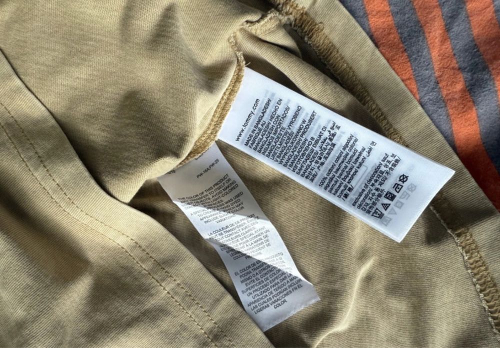 Tommy Jeans tricou maro deschis cu logo mic marimea XS nou original