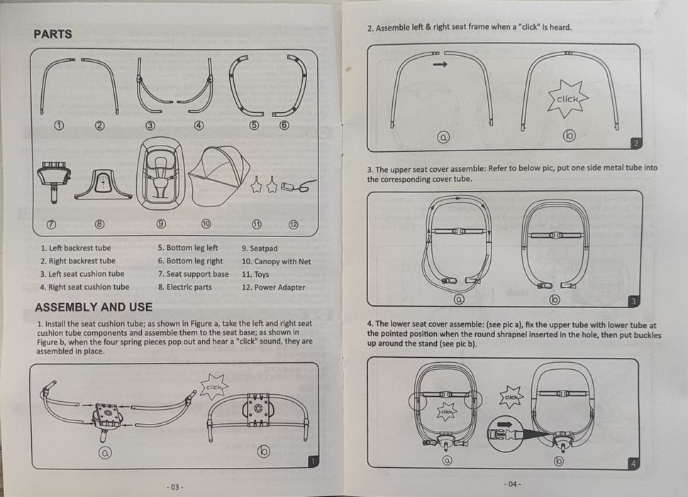 Chaqaloqlar uchun Shezlong Maribel SG 415