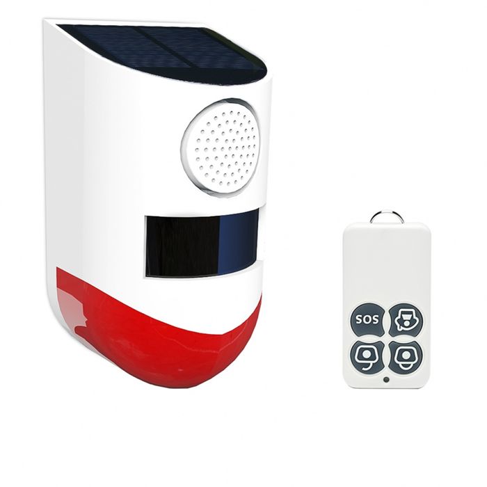 Сигнализация с ИК датчиком движения на солнечной батарее с пультом