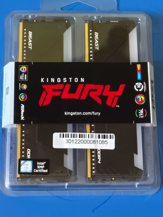 Модуль памяти Kingston FURY Beast Black RGB 2x16 32Gb