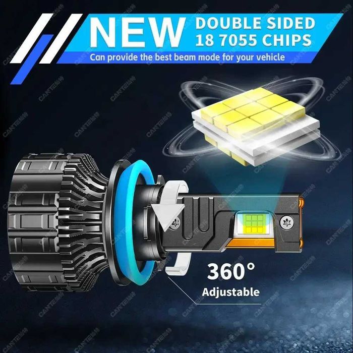 K19 LED 190W 38000LM Canbus - Ярък Фокус, Без Грешки, IP65 ГАРАНЦИЯ !