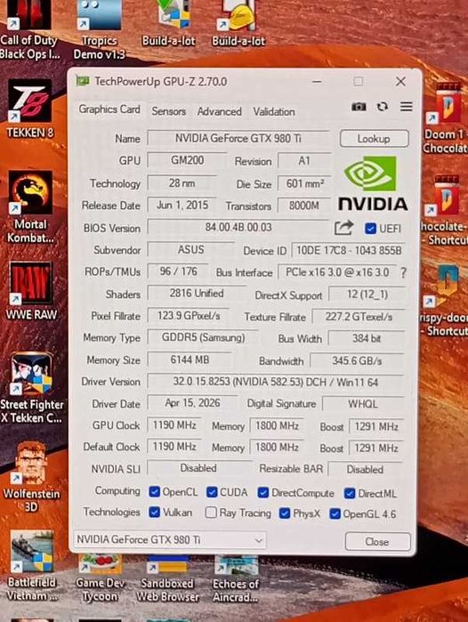 Placa video Asus GTX 980 Ti Strix OC 6GB