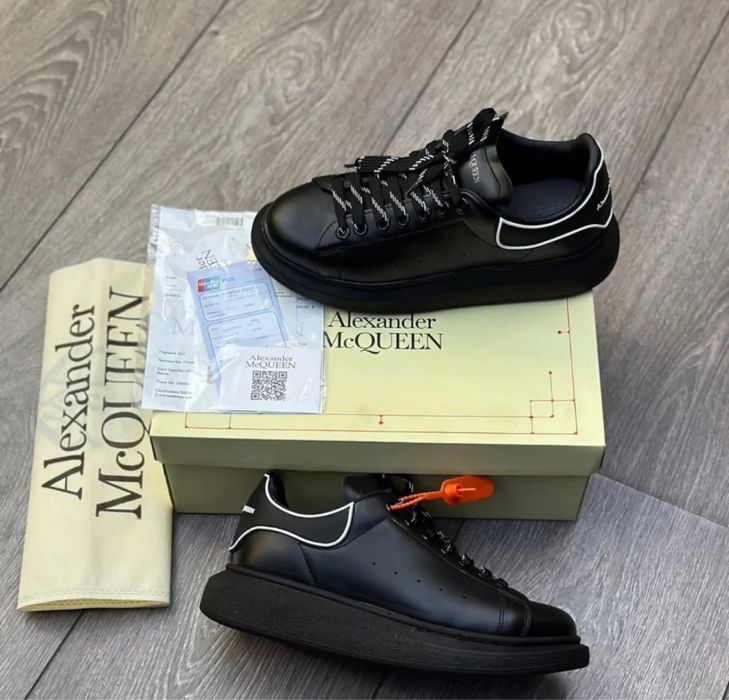 Adidasi Alexander Mcqueen piele naturala exposy negri