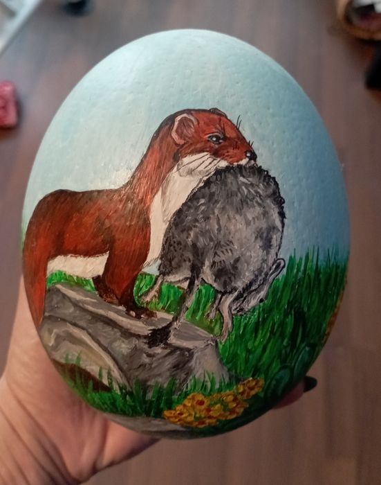Ръчно рисувано щраусово яйце