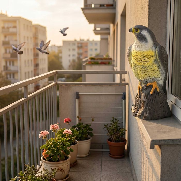 Figurina soim pentru gradina impotriva porumbeilor si rozatoarelor