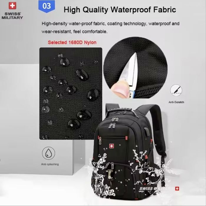 Мъжка голяма професионална раница•Универсална с широко предназначение!