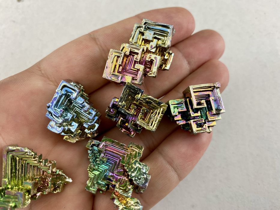 6 бр Бисмут ,Кристал,Минерал,Коледен подарък,