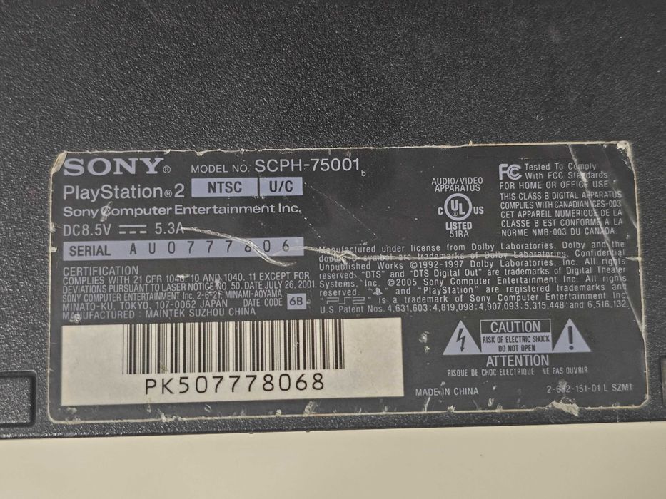 Consola Sony Play Station 2 PS2 Ntsc U/C