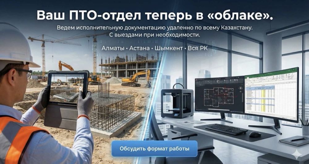 Услуги инженера ПТО в Астане Сметы  Исполнительная документация