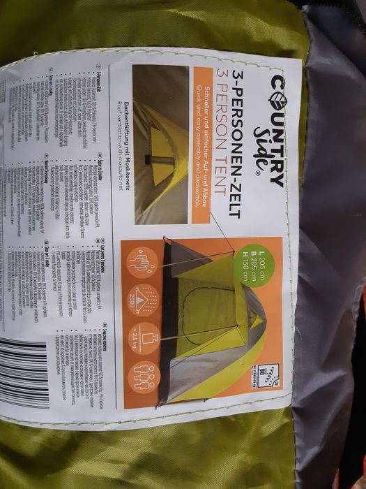 Cort 3 persoane 2x2m, 130cm înălțime NOU