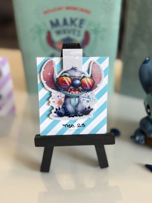 Коледни магнитни книгоразделители Стич