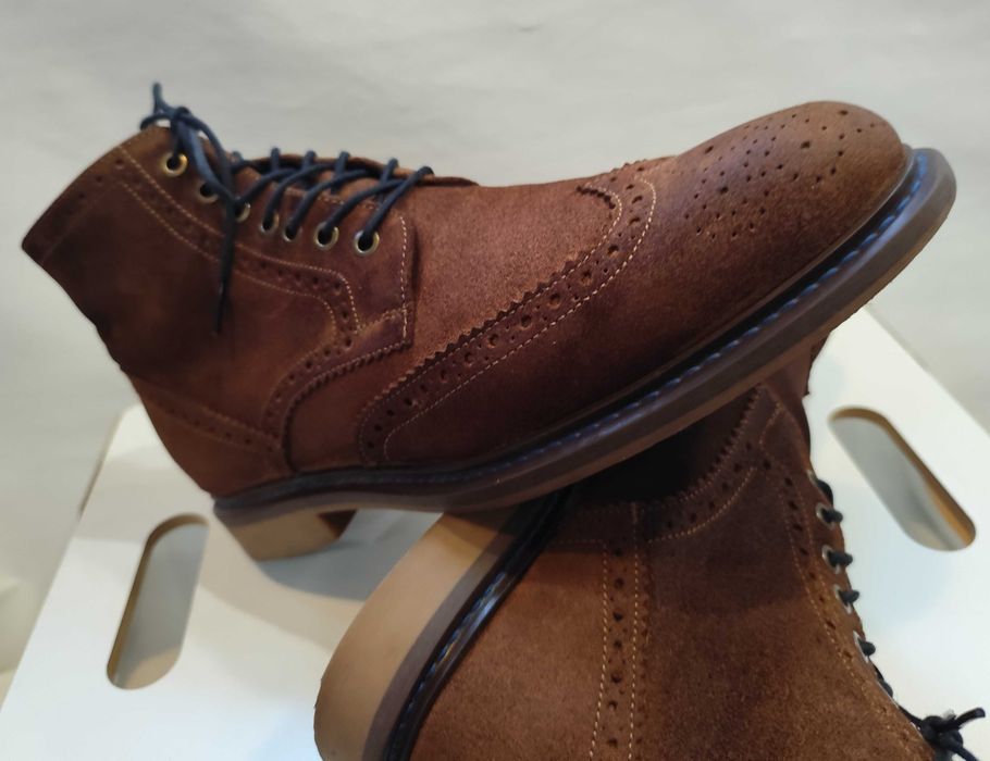 Ghere derby 42 42.5 brogue Lavoratione Artigianale piele naturala moal