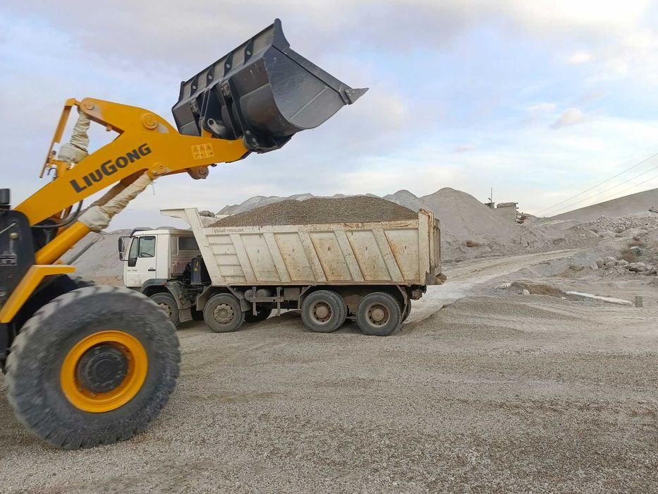 Щебень Юкташиш Самасувал 40 тоналик Ман эксватор пагрукчик юл ишлари