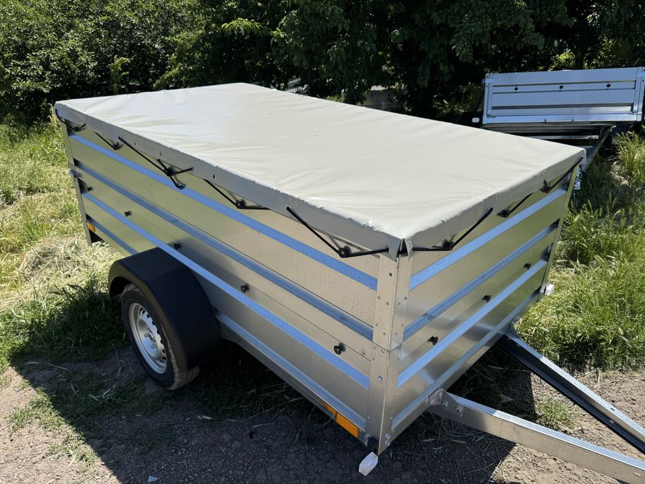 Remorca nouă 750 kg, 235x125x68 cm, obloane duble, CIV+RAR efectuat, PREȚ PROMOȚIONAL, posibilitate RATE!!