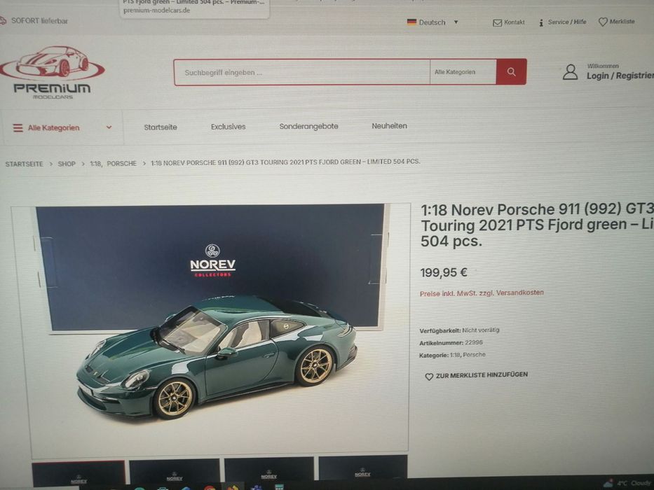 Porsche 911 GT3 touring, Norev 1:18