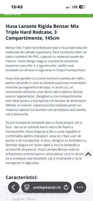 Husa rigidă Benzar