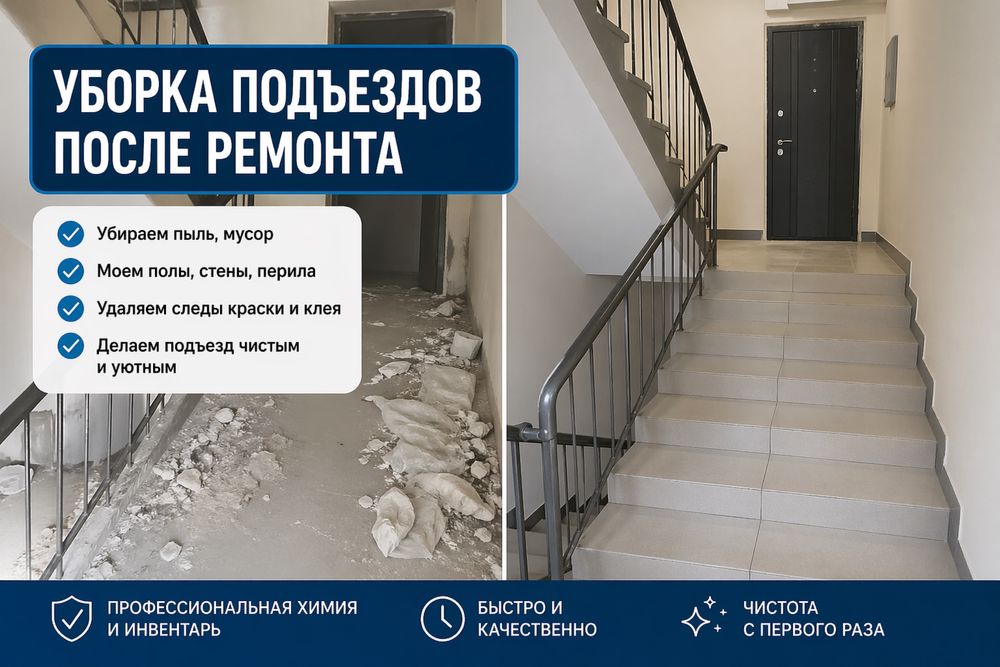 Уборка подъездов после ремонта | Арома уборка | Сухой туман