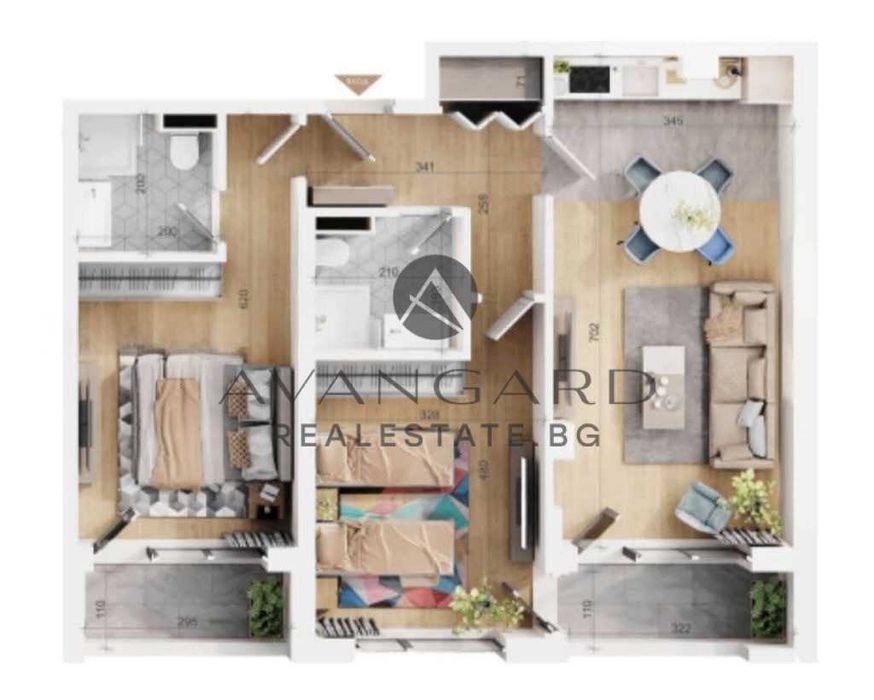 Продава се Тристаен апартамент в Пловдив, Тракия - 106 кв.м за 1916 €/кв.м - Снимка #2