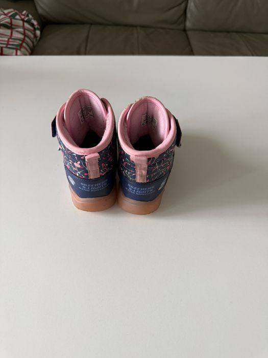 Skechers, Боти Illumi Brights с велкро, Тъмносин / Бял / Розов, 23